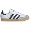 Adidas Originals Mens Samba Xlg Leather And Suede Low-top Trainers White Black Gum In White/collegiate Navy/gum