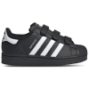Adidas Originals Superstar Logo-embossed Leather Trainers 1-5 Years In Black/white/black