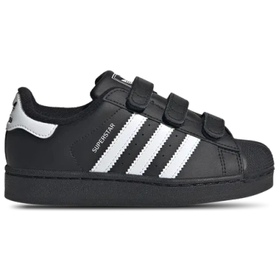 Adidas Originals Kids' Superstar Logo-embossed Leather Trainers 1-5 Years In Black