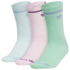 Adidas Originals Boys  Trefoil 3 Pack Crew Socks In Green/light Blue/clear Pink