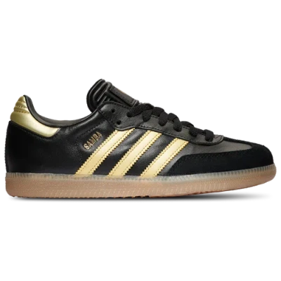 Adidas Originals Kids' Boys Adidas Samba Messi In Core Black/gold Metallic/gum