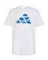 Adidas Originals Boys' Camo Logo Tee - Big Kid In White With Blue