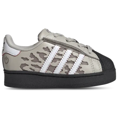 Adidas Originals Kids' Boys Originals Superstar Led Lights Elastic Lace In Gray