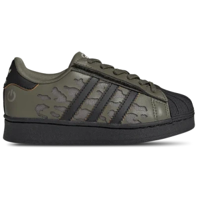 Adidas Originals Kids' Boys Originals Superstar Led Lights Elastic Lace In Green