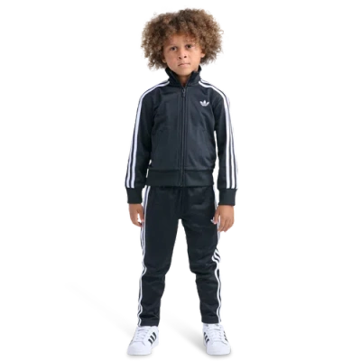 Adidas Originals Kids' Boys Preschool Adidas Adidas Firebird Jacket Pant Set In Black