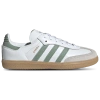 Adidas Originals Boys   Samba In White/silver Green/gum