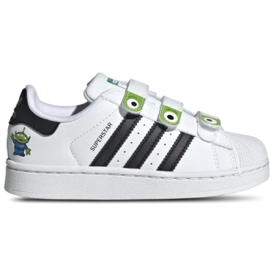 Adidas Originals Kids' Boys Preschool   Superstar In White/black/semi Solar Green