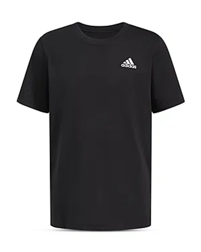 Adidas Originals Boys' Short Sleeve Essential Embroidered Logo Tee - Big Kid In Black