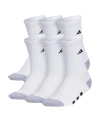 Adidas Originals Boys Youth Athletic Cushioned Crew Socks, Pack Of 6 In White
