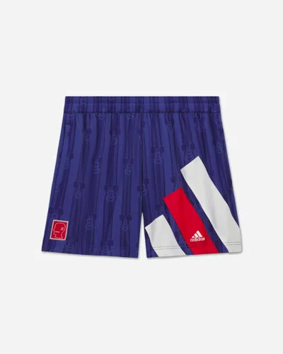 Adidas Originals Brain Dead X Disney Football Shorts Victory In Blue