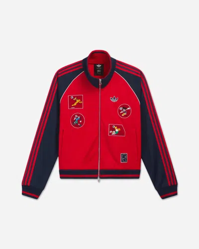 Adidas Originals Brain Dead X Disney Track Top Better Scarlet In Multi