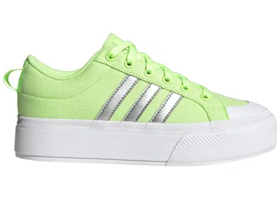 Pre-owned Adidas Originals Bravada 2.0 Platform (women's) Sneakers In Green Spark/silver Metallic/cloud White In Multi