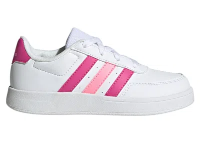 Pre-owned Adidas Originals Breaknet Lifestyle Court Sneakers In Cloud White/lucid Fuchsia/beam Pink In Multi