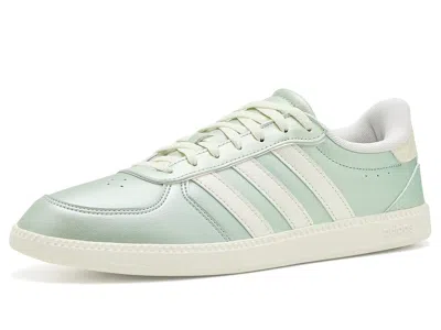 Adidas Originals Breaknet Sleek Women's Tennis Shoes Linen Green Met./zero Metallic/white: 9.5 B - Medium, Rubber