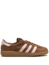 Adidas Originals Textured Rubber Sole Signature Stripes Sneakers In Brown