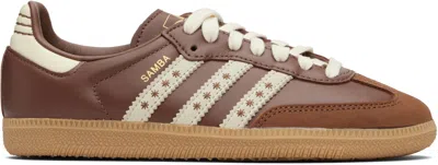 Adidas Originals Brown & Off-white Samba Og Sneakers