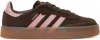 Adidas Originals Womens Dark Brown Wonder Mauve Sambae Suede Low-top Trainers In Brown