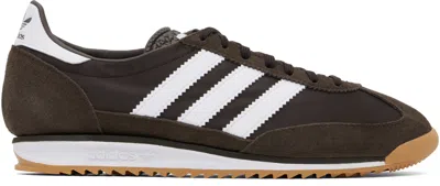 Adidas Originals Brown Sl 72 Og Sneakers In Dark Brown / Ftwr Wh