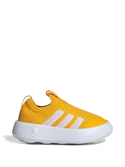 Adidas Originals Babies' Bubblecomfy Striped Sneakers In Yellow