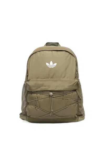 Adidas Originals Bungee-detail Backpack In Green