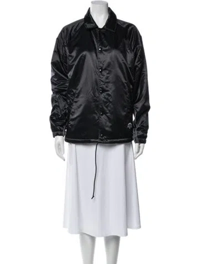 Pre-owned Adidas Originals By Alexander Wang Nylon Biker Jacket In Black