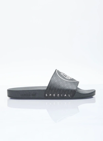 Adidas Originals By Spzl Adilette Spzl Slides In Black