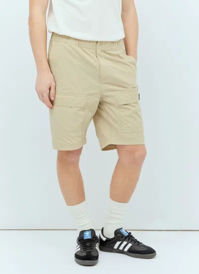 Adidas Originals By Spzl Logo Patch Cargo Shorts In Beige