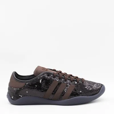 Adidas Originals By Wales Bonner Dark Brown Lo Pro Sequin Sneakers In Black