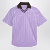 Adidas Originals By Wales Bonner Lilac Jacquard Football T-shirt In Purple