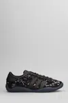 Adidas Originals By Wales Bonner Lo Pro Sequin Sneakers In Black Fabric In Brown