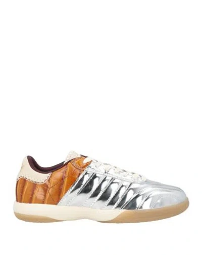 Adidas Originals By Wales Bonner Man Sneakers Silver Size 8.5 Leather