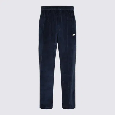 Adidas Originals By Wales Bonner Navy Cotton Wb Velour Tp Pants In Blue