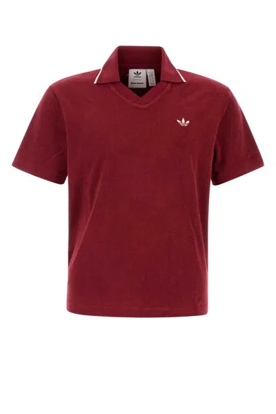 Adidas Originals By Wales Bonner Tiziano Red Terry Fabric Wales Bonner X Adidas Polo Shirt