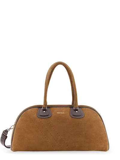 Adidas Originals By Wales Bonner Suede Travel Bag With Leather Details In Black