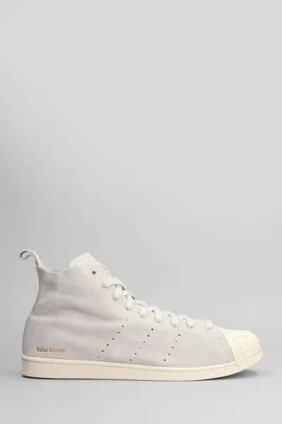 Adidas Originals By Wales Bonner Superstar Hi Sneakers In Grey Suede In Gray