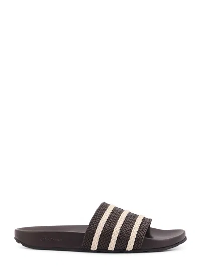 Adidas Originals By Wales Bonner Wb Adilette Flat Sandals In Black