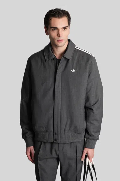 ADIDAS ORIGINALS BY WALES BONNER WOOL BLOUSON CASUAL JACKET IN GREY POLYESTER
