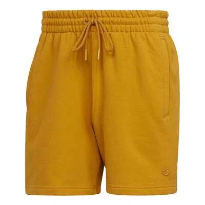 Adidas Originals C Short Ft Solid Color Lacing Sports Shorts Gold Color In Green
