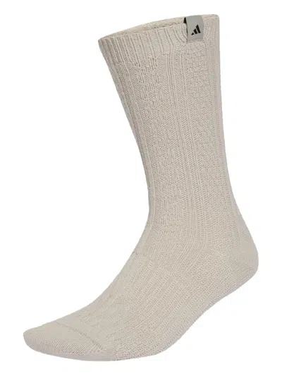 Adidas Originals Cable-knit Socks In Neutral
