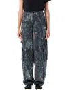 Adidas Originals Leaf Camo Print Satin Cargo Pants