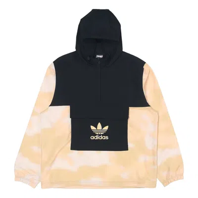 Adidas Originals Camo Windbreaker Sports Casual Camouflage Half-zip Jacket Men's Black/brown