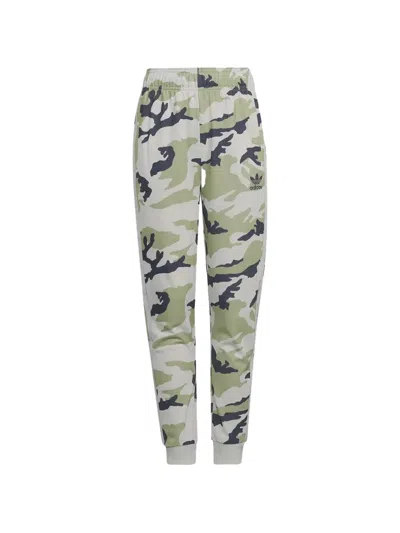 Adidas Originals Kids' Camouflage Track Pants In Green