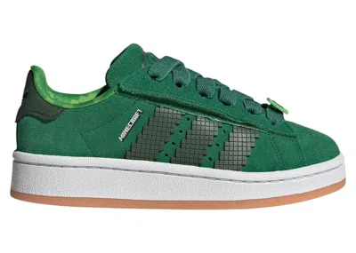 Pre-owned Adidas Originals Campus 00s Comfort Closure Minecraft Camp Gum Sneakers In Green/black/white In Multi