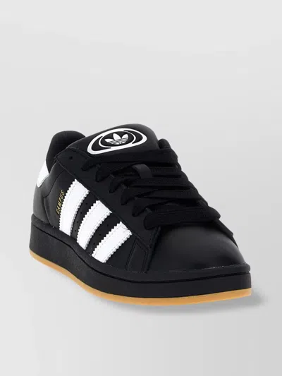 Adidas Originals Campus 00s Low-top Sneakers With Contrast Stripes In Black