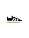 Adidas Originals Low-top Round Toe Sneaker With Flat Rubber Sole In Black