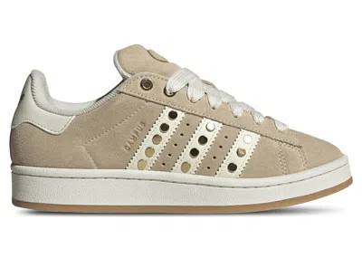 Pre-owned Adidas Originals Campus 00s (women's) Sneakers In Sand Strata/cream White/gold Metallic