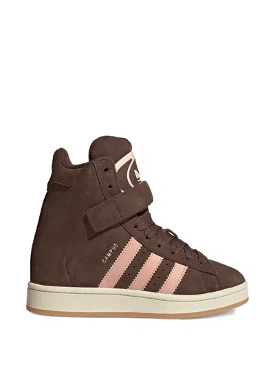 Adidas Originals Campus Bold Wedge High-top Sneakers In Brown