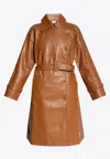 ADIDAS ORIGINALS CENTER STAGE TRENCH COAT IN FAUX LEATHER