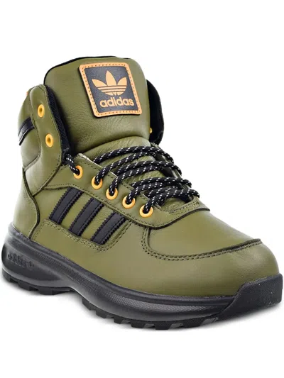 Adidas Originals Chasker Leather Boots In Green
