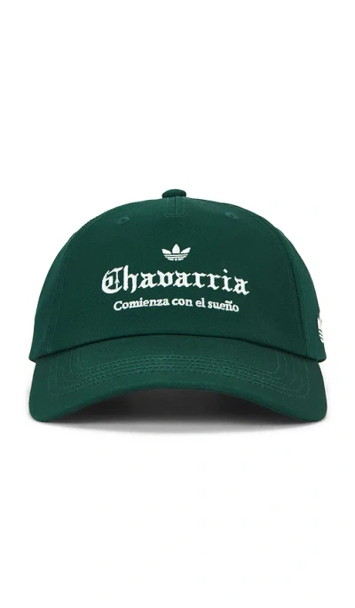 Adidas Originals Chavarria Logo Hat In Collegiate Green